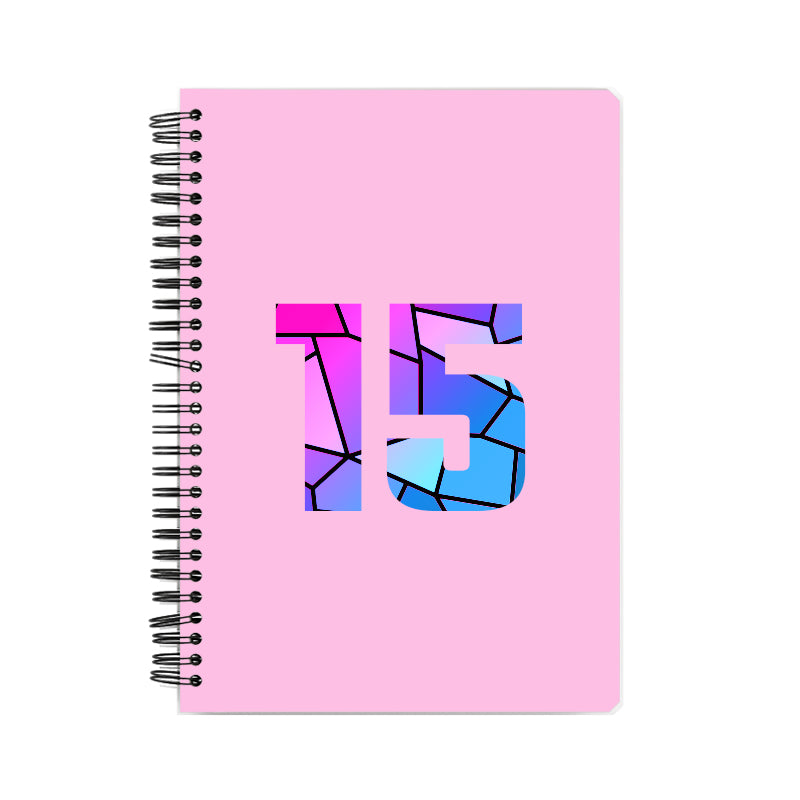 15 Number Notebook (Light Pink, A5 Size, 100 Pages, Ruled, 6 Pack)