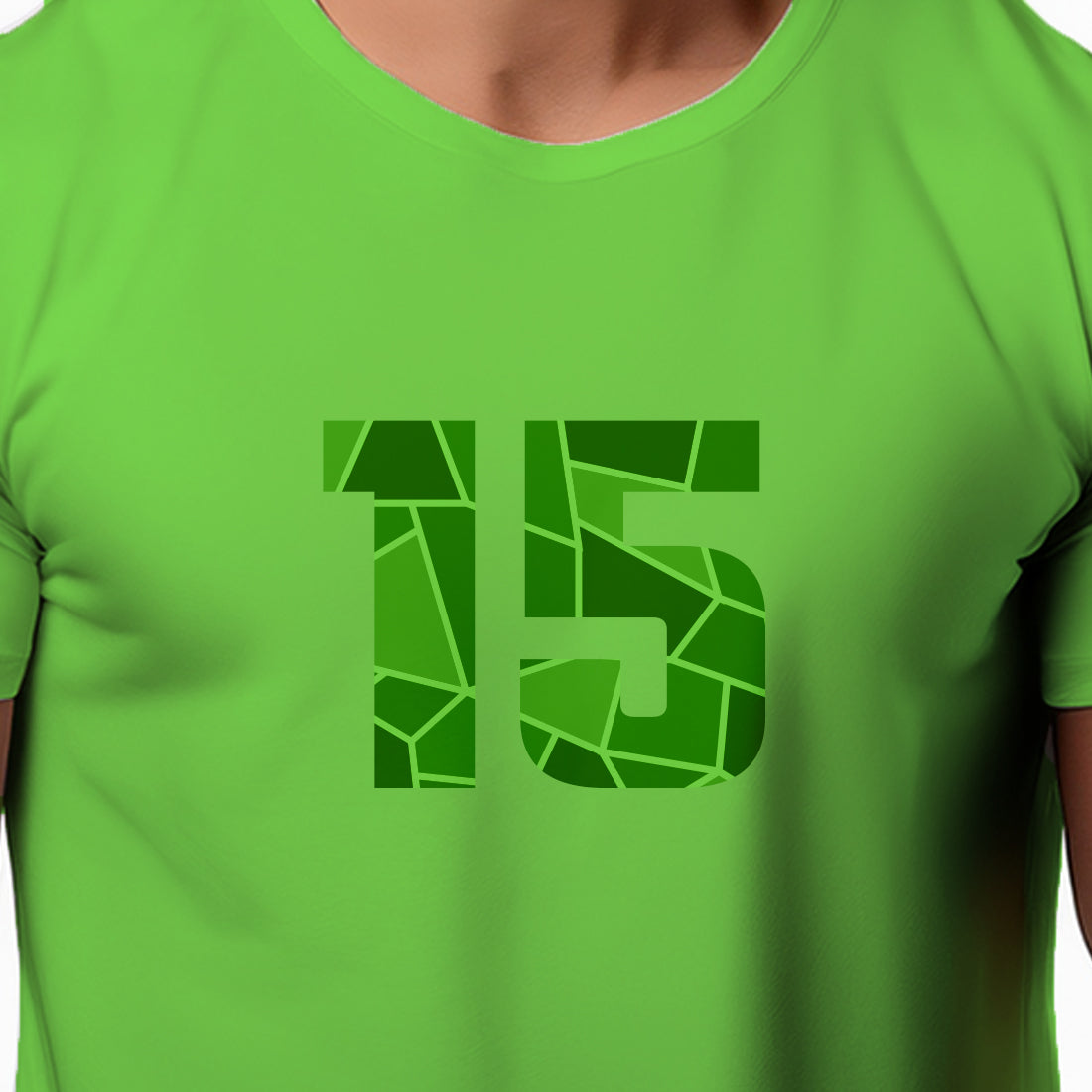 15 Number Men Unisex T-Shirt (Liril Green)