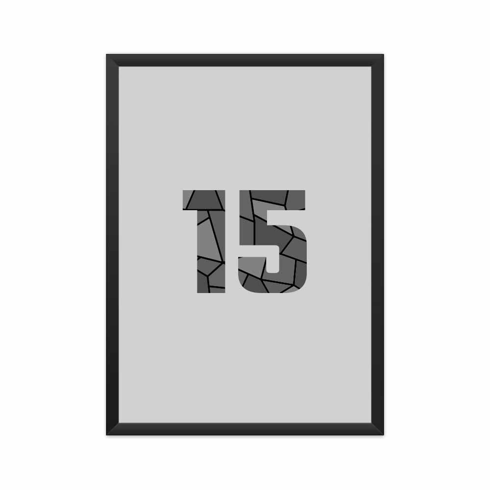 15 Number Framed Poster