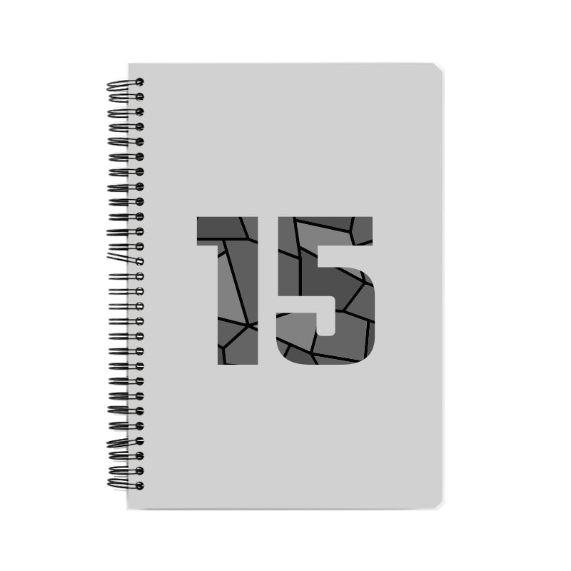 15 Number Notebook (Melange Grey, A5 Size, 100 Pages, Ruled, 6 Pack)