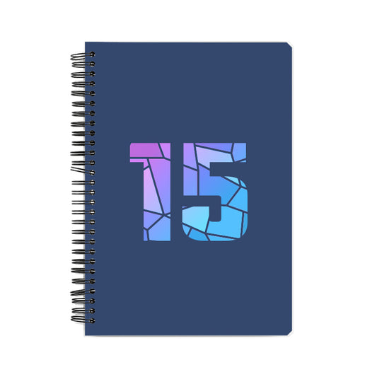 15 Number Notebook (Navy Blue, A5 Size, 100 Pages, Ruled, 6 Pack)