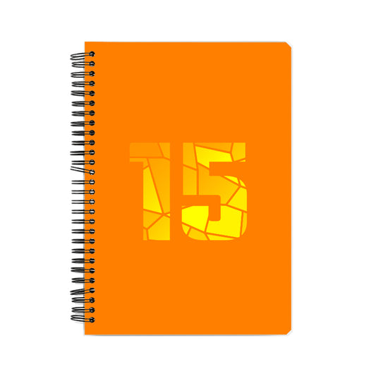 15 Number Notebook (Orange, A5 Size, 100 Pages, Ruled, 6 Pack)