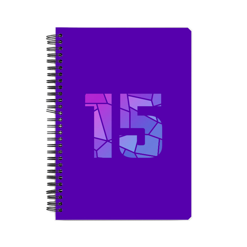 15 Number Notebook (Purple, A5 Size, 100 Pages, Ruled, 6 Pack)