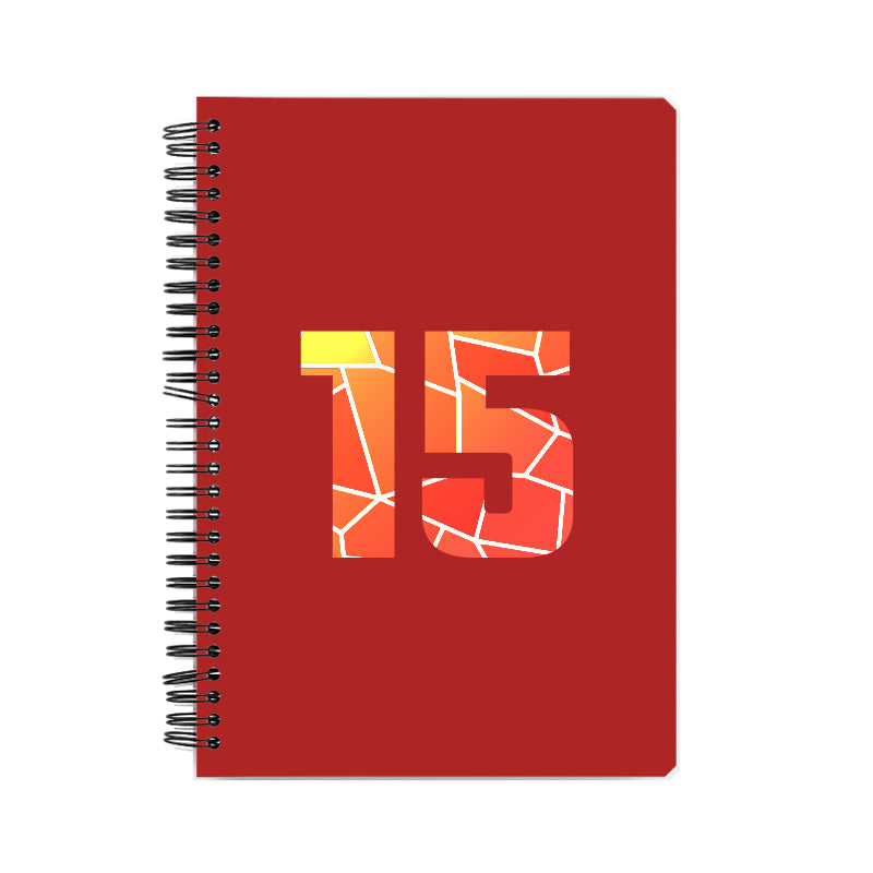 15 Number Notebook (Red, A5 Size, 100 Pages, Ruled, 6 Pack)