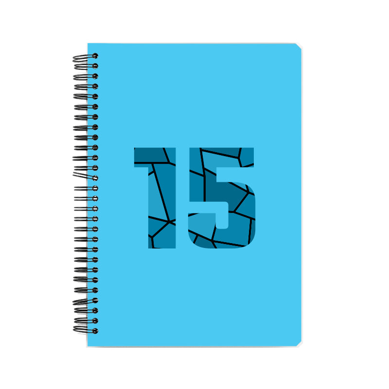 15 Number Notebook (Sky Blue, A5 Size, 100 Pages, Ruled, 6 Pack)