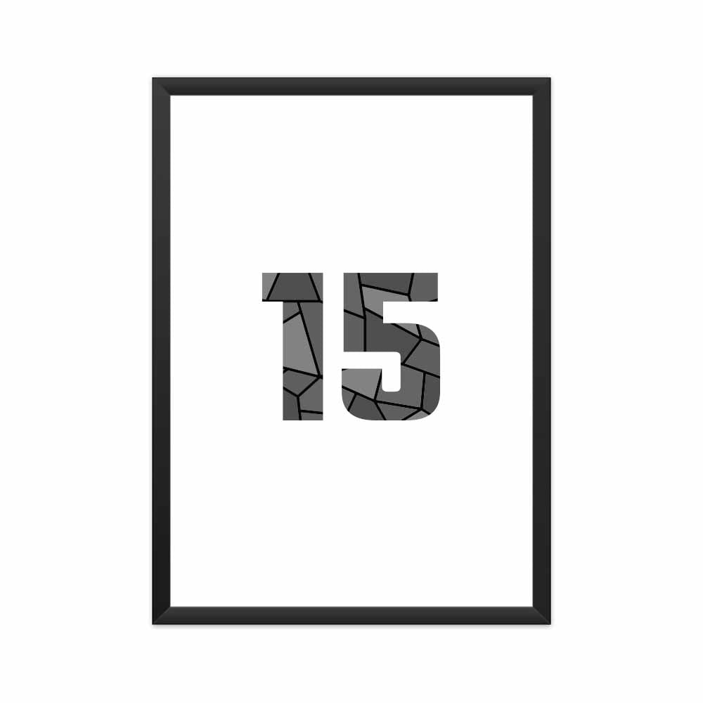 15 Number Framed Poster