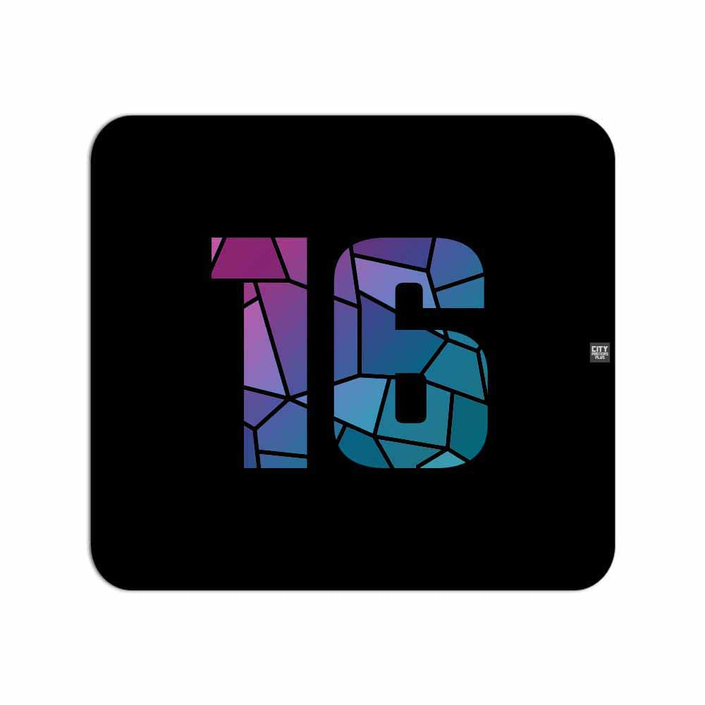 16 Number Mousepad (Black)