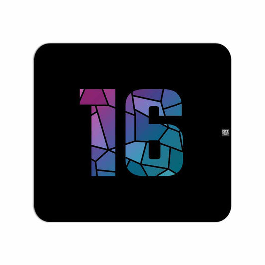 16 Number Mousepad (Black)