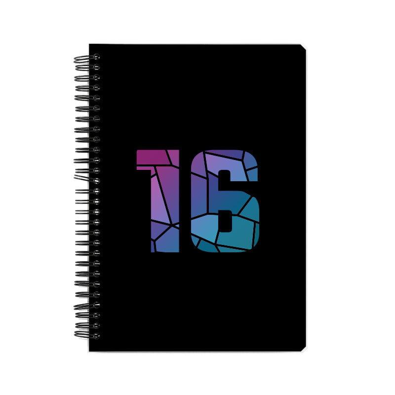 16 Number Notebook (Black, A5 Size, 100 Pages, Ruled, 6 Pack)