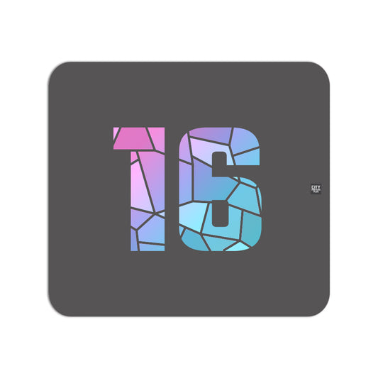 16 Number Mousepad (Charcoal Grey)