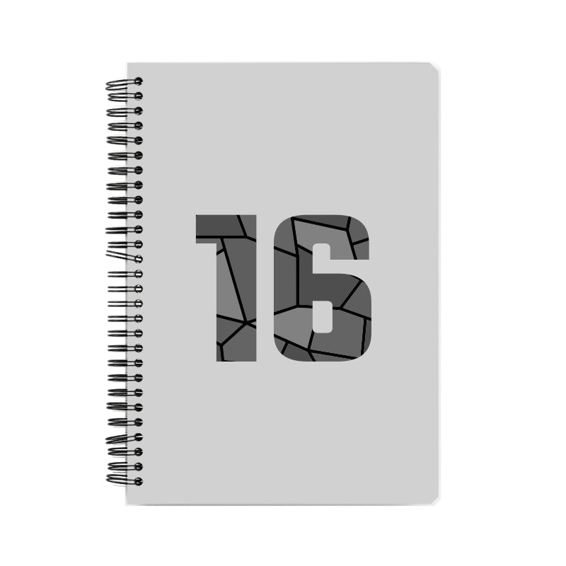 16 Number Notebook (Melange Grey, A5 Size, 100 Pages, Ruled, 6 Pack)