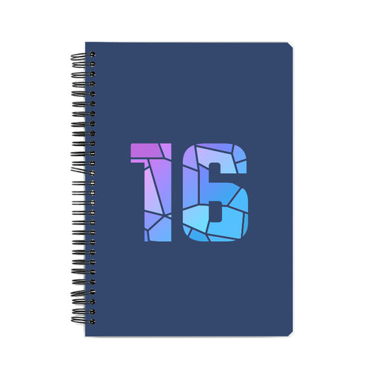 16 Number Notebook (Navy Blue, A5 Size, 100 Pages, Ruled, 6 Pack)