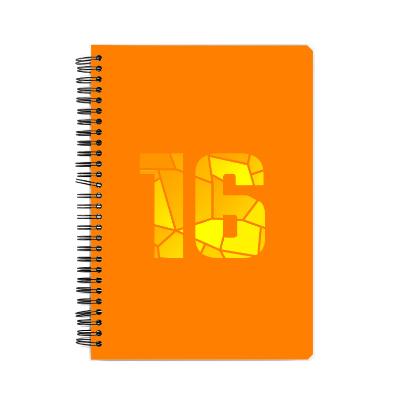 16 Number Notebook (Orange, A5 Size, 100 Pages, Ruled, 6 Pack)