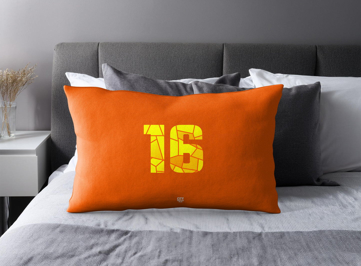 16 Number Square & Rectangle Pillow Cases | Modern Numeric Throw Pillow Covers | Print Deliver Plus by City Posters Plus