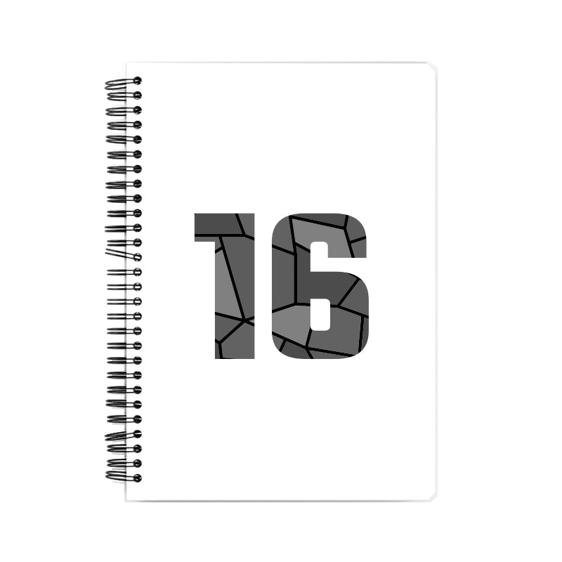 16 Number Notebook (White, A5 Size, 100 Pages, Ruled, 6 Pack)