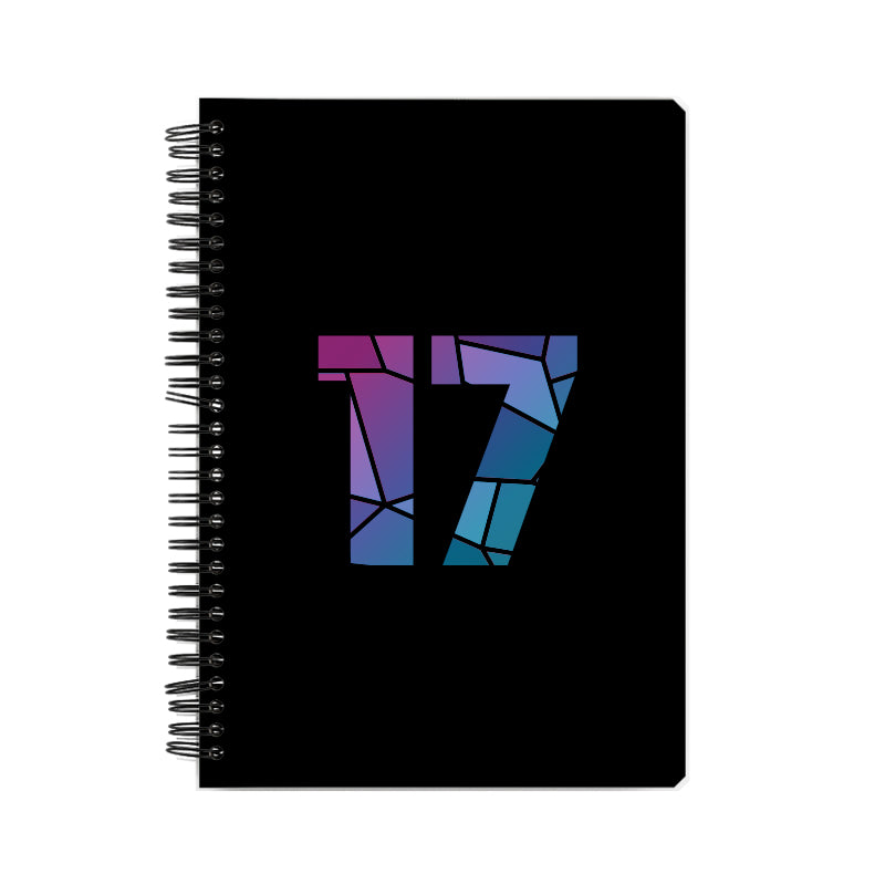 17 Number Notebook (Black, A5 Size, 100 Pages, Ruled, 6 Pack)