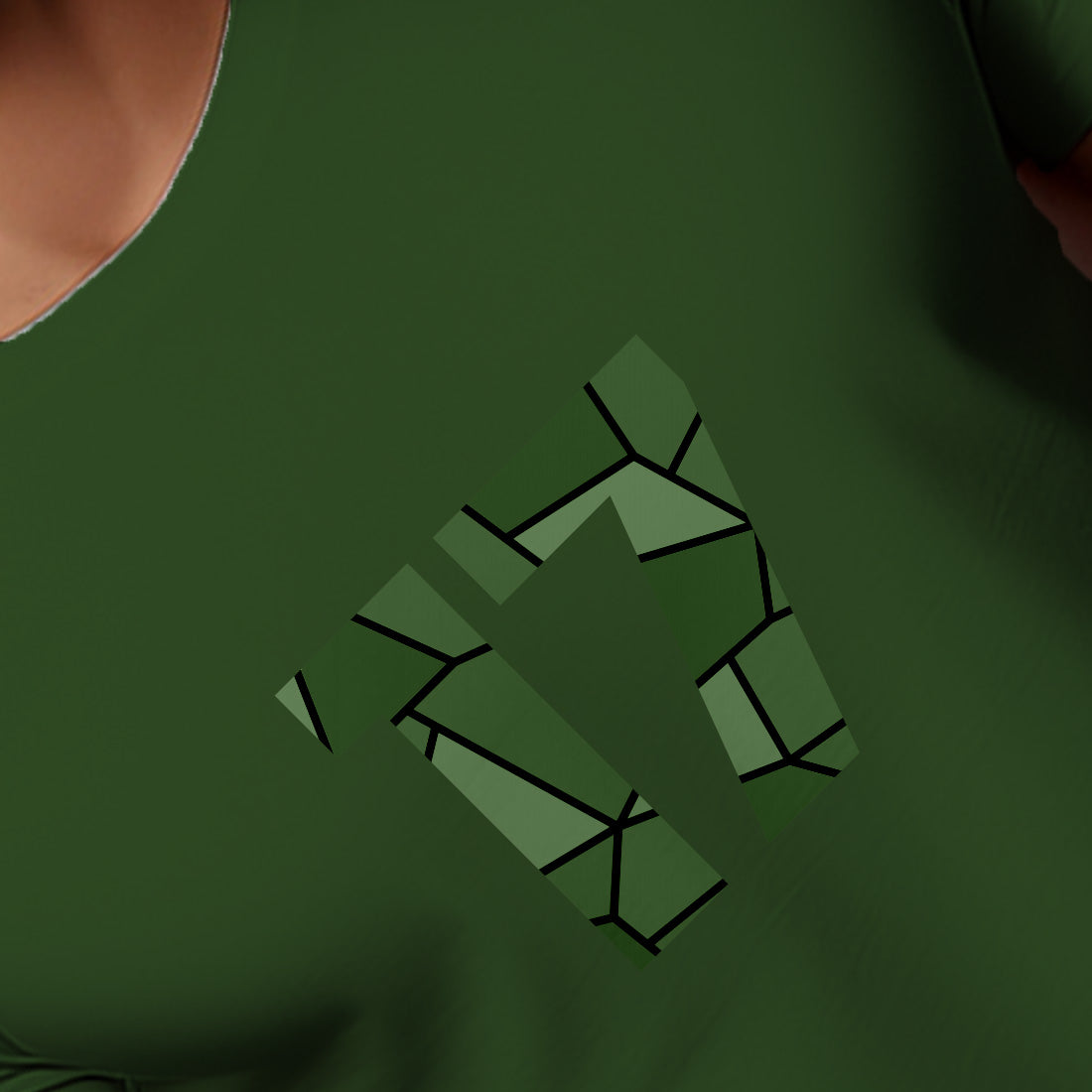 17 Number Men Unisex T-Shirt (Olive Green)