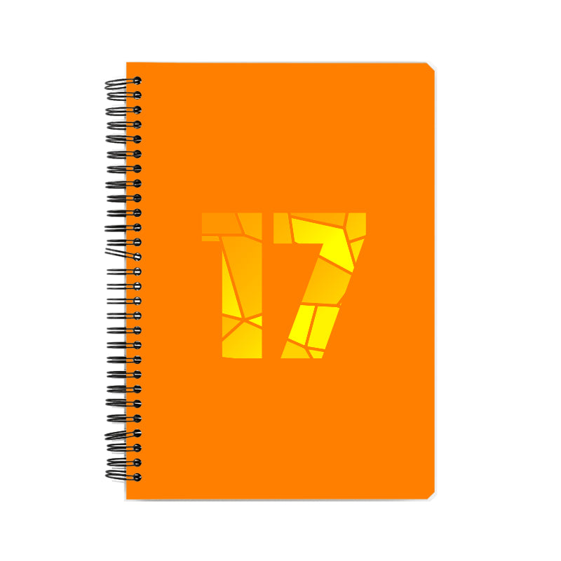 17 Number Notebook (Orange, A5 Size, 100 Pages, Ruled, 6 Pack)