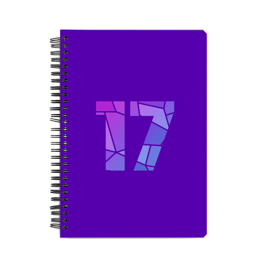 17 Number Notebook (Purple, A5 Size, 100 Pages, Ruled, 6 Pack)