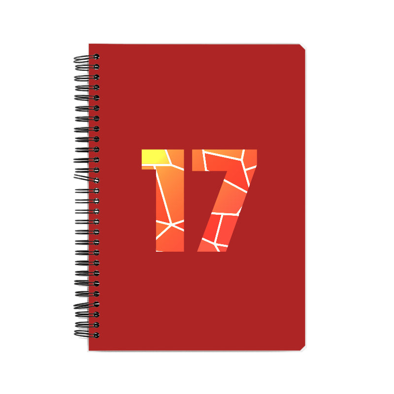 17 Number Notebook (Red, A5 Size, 100 Pages, Ruled, 6 Pack)