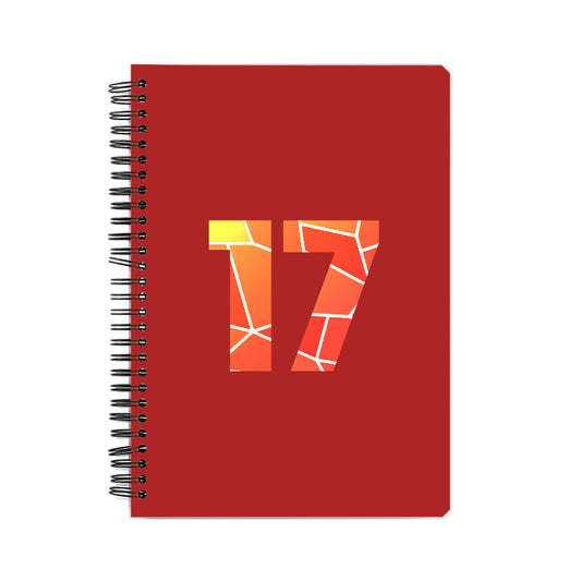 17 Number Notebook (Red, A5 Size, 100 Pages, Ruled, 6 Pack)