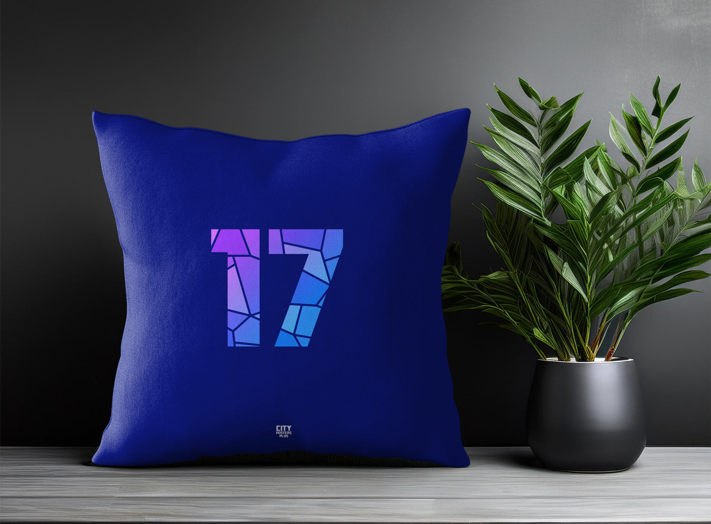 17 Number Pillow Case (Royal Blue)