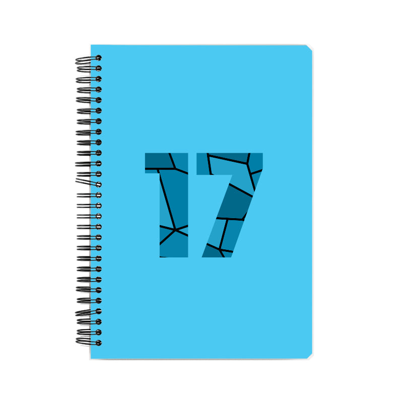 17 Number Notebook (Sky Blue, A5 Size, 100 Pages, Ruled, 6 Pack)