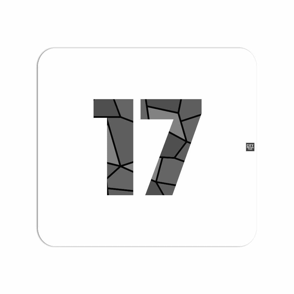 17 Number Mousepad (White)