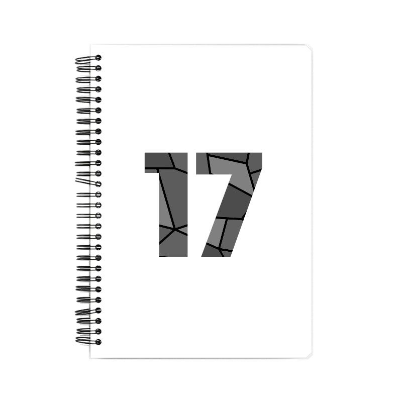 17 Number Notebook (White, A5 Size, 100 Pages, Ruled, 6 Pack)