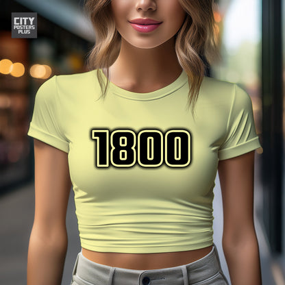 1800 Vintage Birth Year Women Crop Top | City Posters Plus