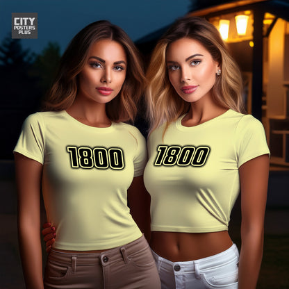 1800 Vintage Birth Year Women Crop Top | City Posters Plus