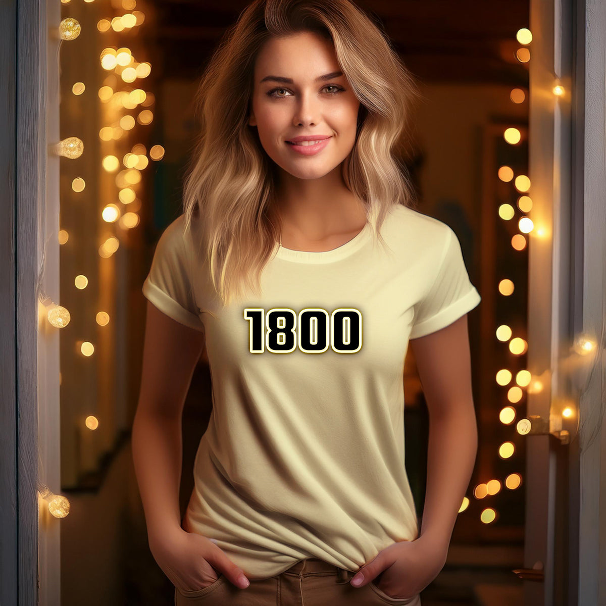 1800 Year Women T-Shirt (Butter Yellow)