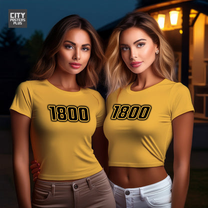 1800 Vintage Birth Year Women Crop Top | City Posters Plus