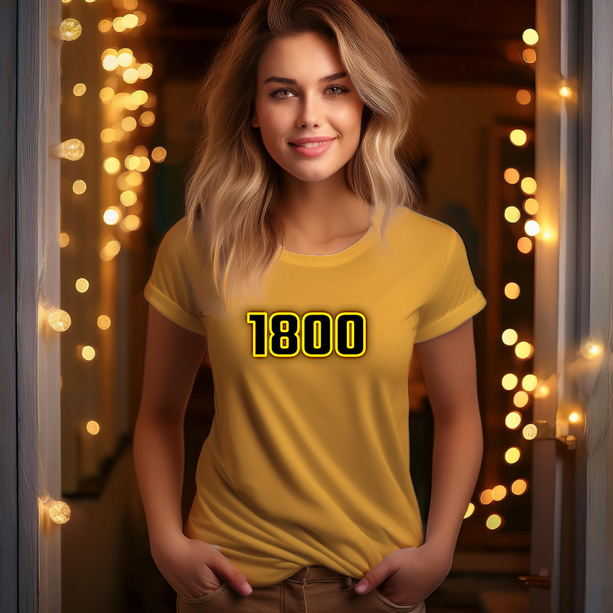 1800 Year Women T-Shirt (Golden Yellow)