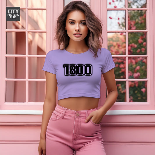 1800 Women Crop Top | Vintage Birth Year Shirt | City Posters Plus