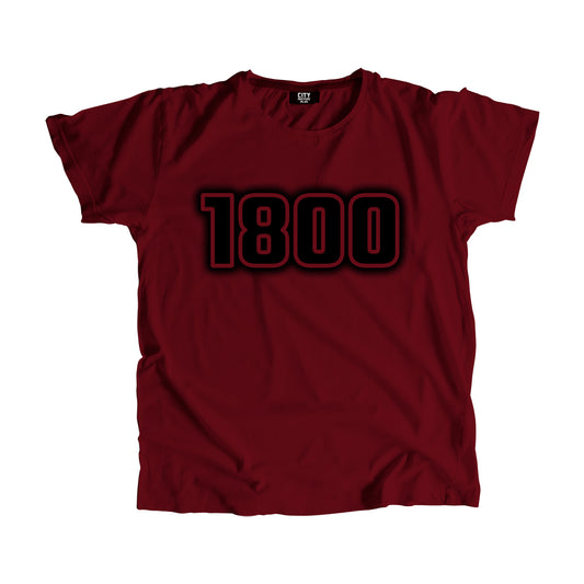 1800 Year Men Unisex T-Shirt (Maroon)