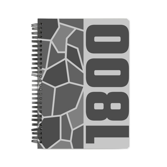 1800 Year Notebook (Melange Grey, A5 Size, 100 Pages, Ruled)