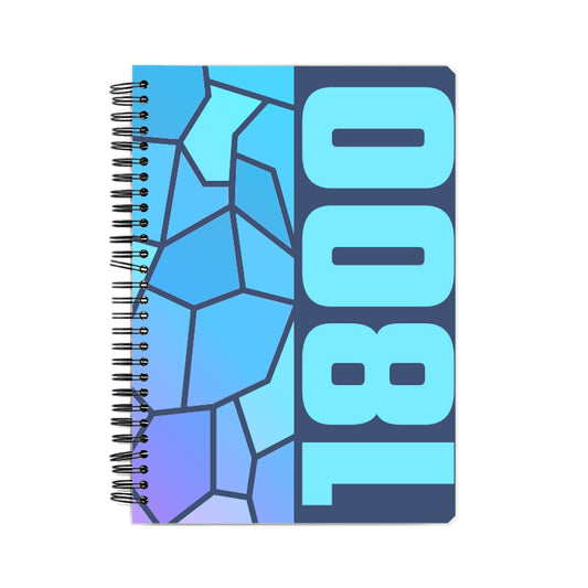 1800 Year Notebook (Navy Blue, A5 Size, 100 Pages, Ruled)