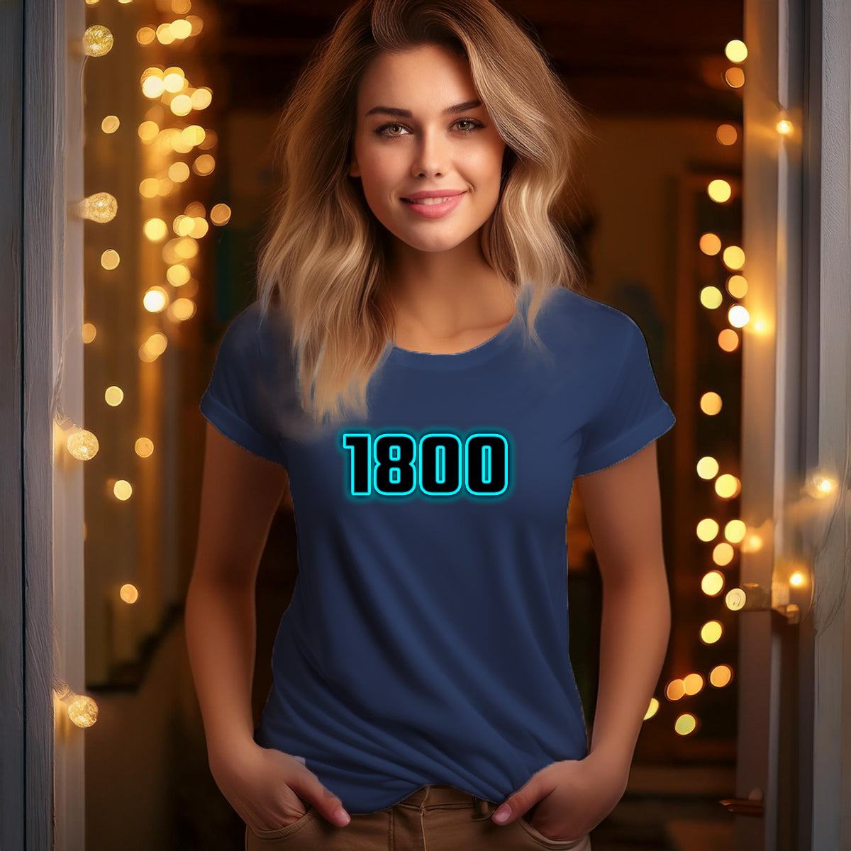 1800 Year Women T-Shirt (Navy Blue)