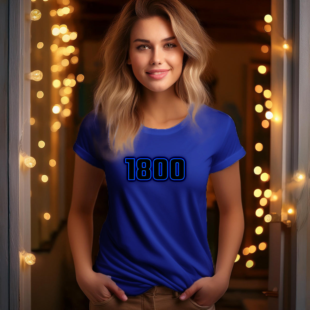 1800 Year Women T-Shirt (Royal Blue)