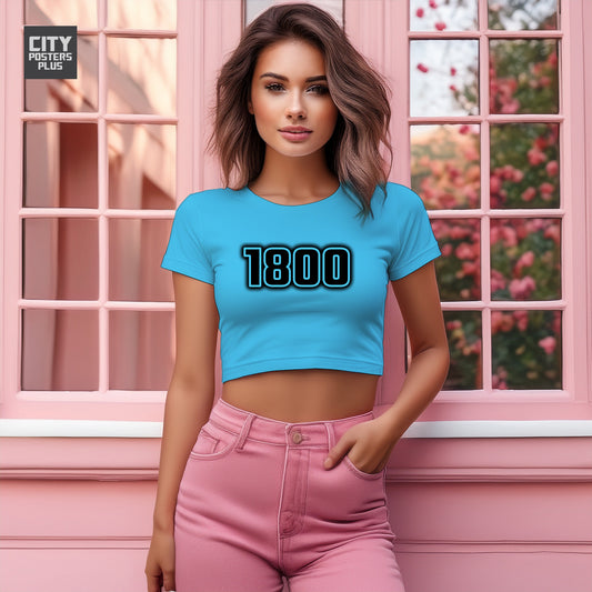 1800 Women Crop Top | Vintage Birth Year Shirt | City Posters Plus