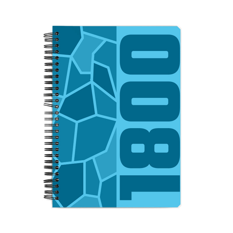 1800 Year Notebook (Sky Blue, A5 Size, 100 Pages, Ruled)