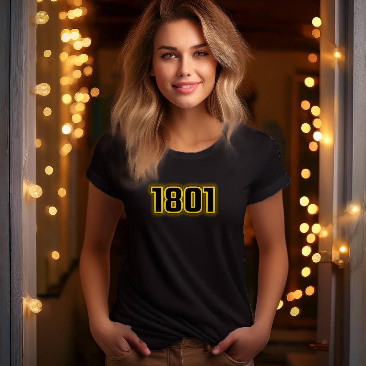 1801 Year Women T-Shirt (Black)