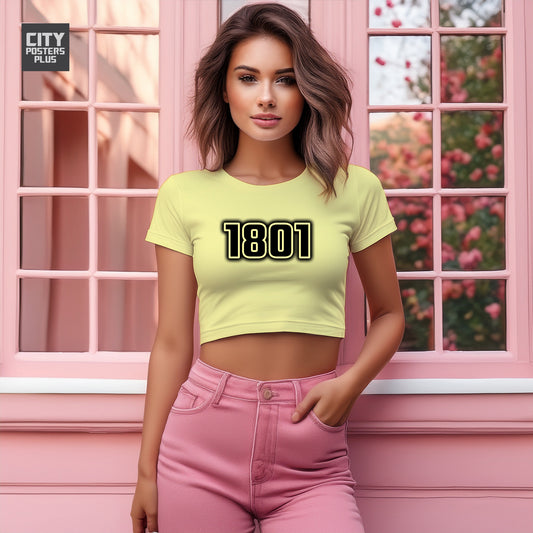 1801 Women Crop Top | Vintage Birth Year Shirt | City Posters Plus