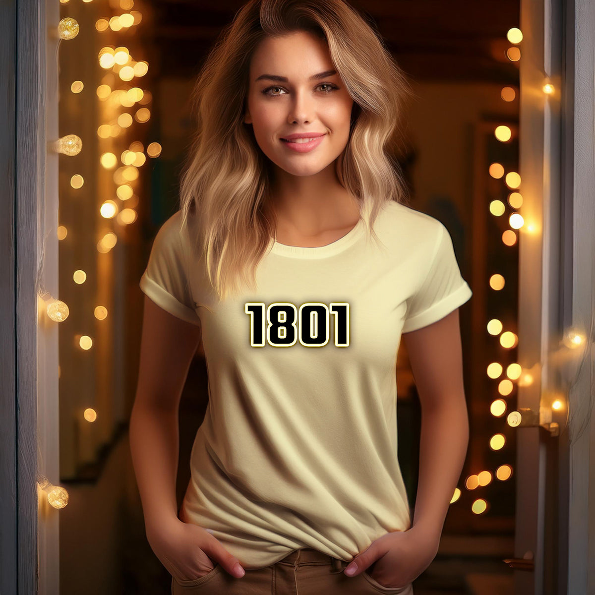 1801 Year Women T-Shirt (Butter Yellow)