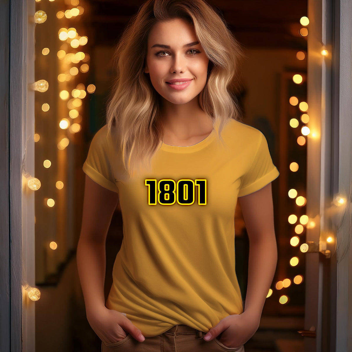 1801 Year Women T-Shirt (Golden Yellow)