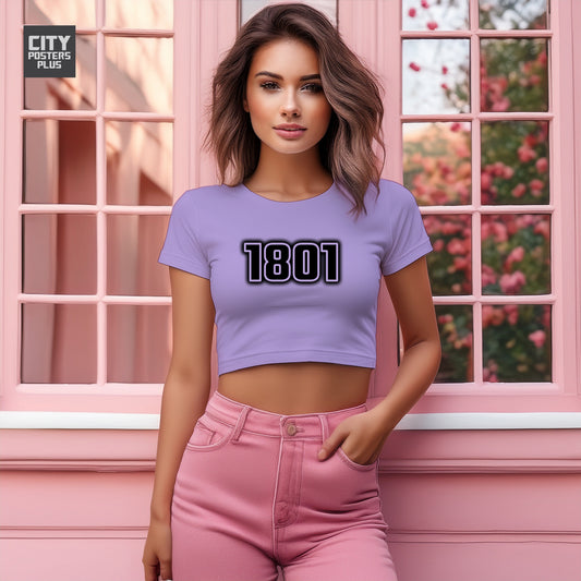 1801 Women Crop Top | Vintage Birth Year Shirt | City Posters Plus