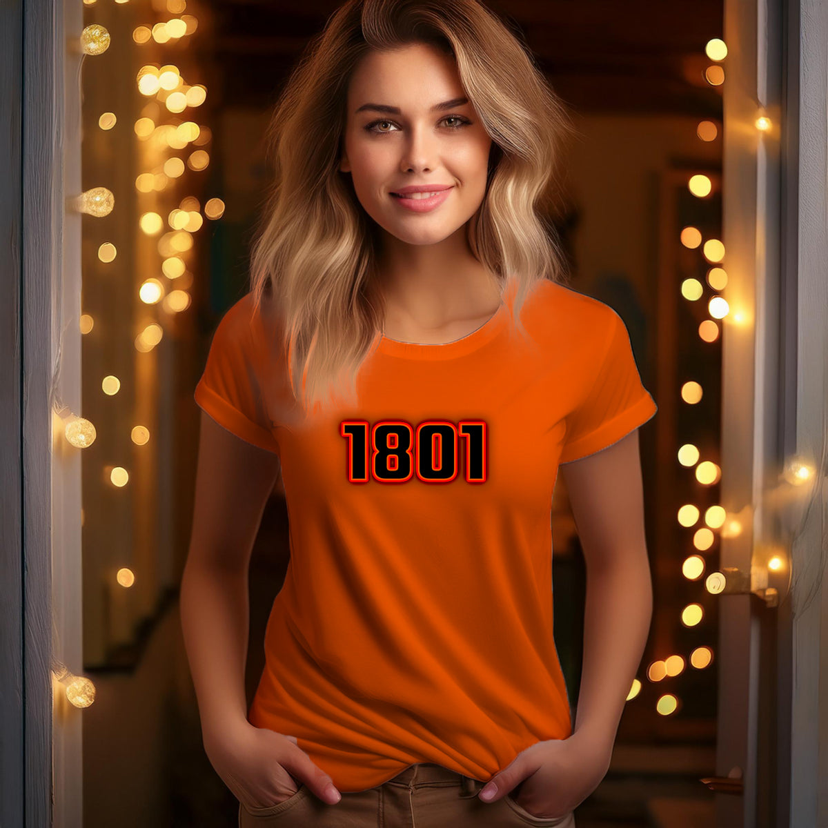 1801 Year Women T-Shirt (Orange)