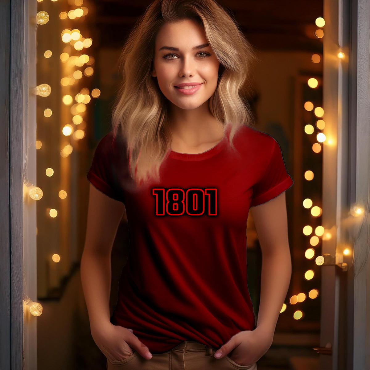 1801 Year Women T-Shirt (Red)