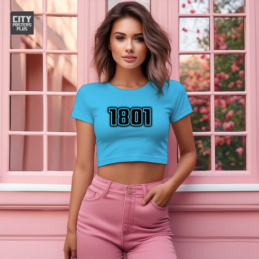 1801 Women Crop Top | Vintage Birth Year Shirt | City Posters Plus